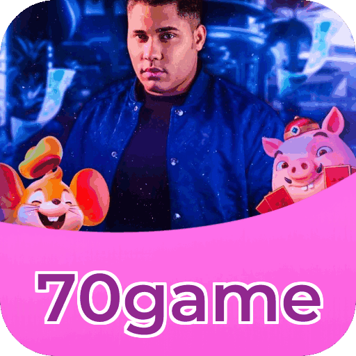 Interface do aplicativo 70game mostrando jogos disponíveis no iOS e Android